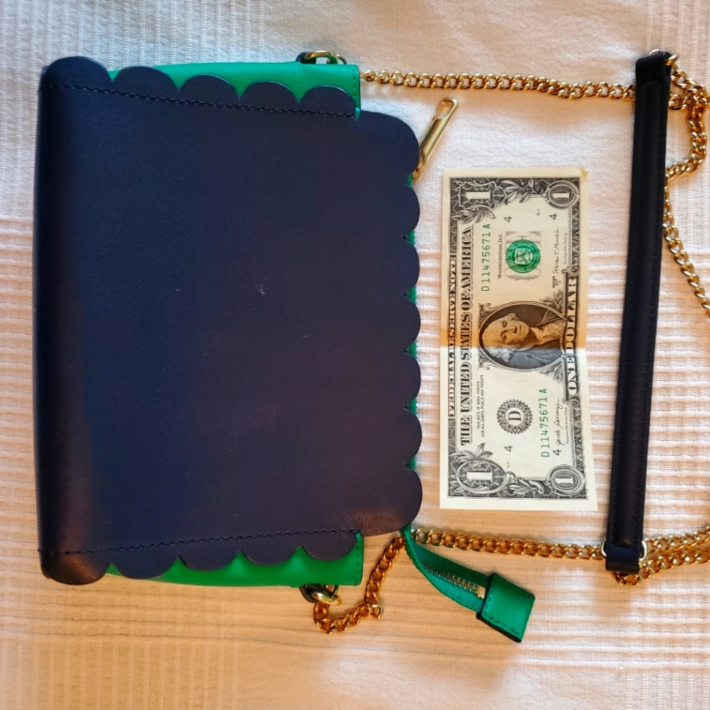 Talbott scalloped crossbody purse